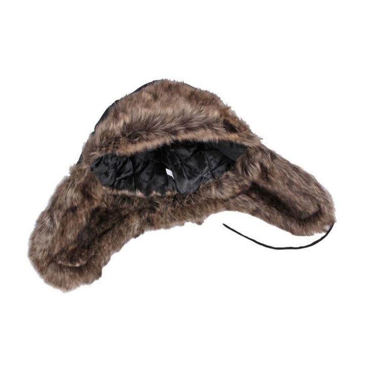 Cappello da cacciatore in similpelle con protezione per le orecchie morbida e soffice
