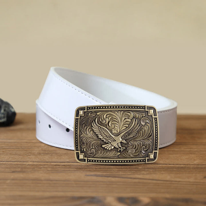 Cintura in pelle con fibbia "Soaring Eagle In Dreamy Sky" fai da te da uomo
