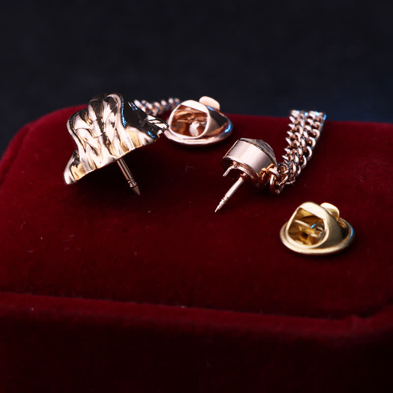 Spilla a catena da uomo con lupo King Of Forest