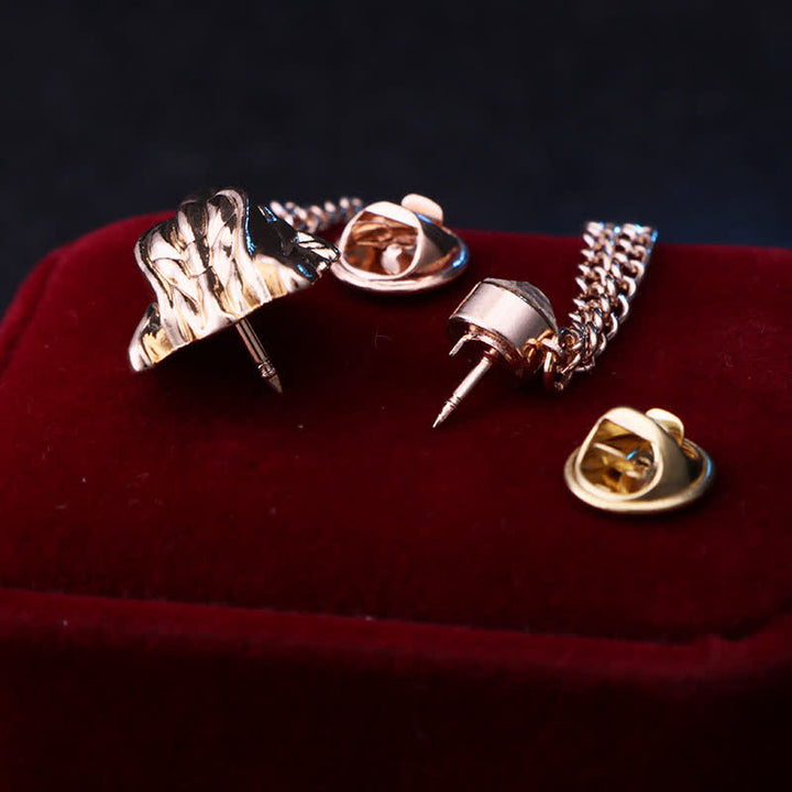 Spilla a catena da uomo con lupo King Of Forest