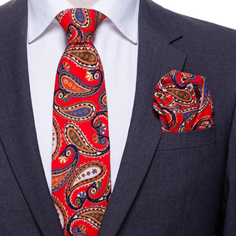 Set di 2 cravatte esotiche Paisley da uomo