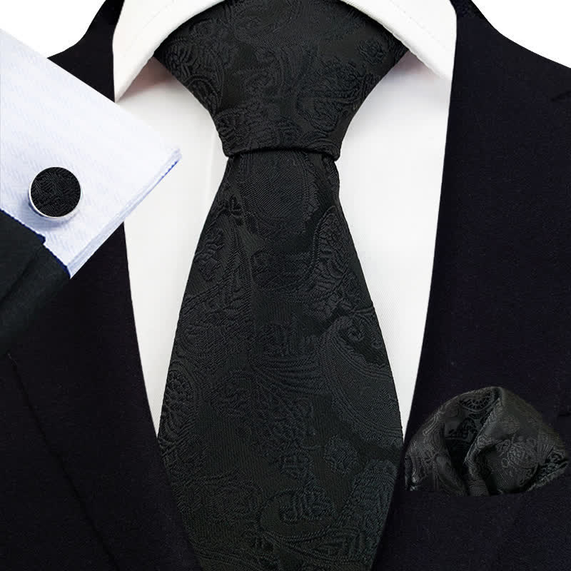 Set di 3 cravatte esotiche Paisley da uomo