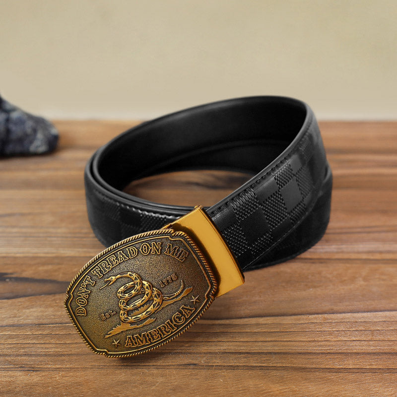 Cintura in pelle con fibbia automatica "Fai da te Snake Attitude" da uomo