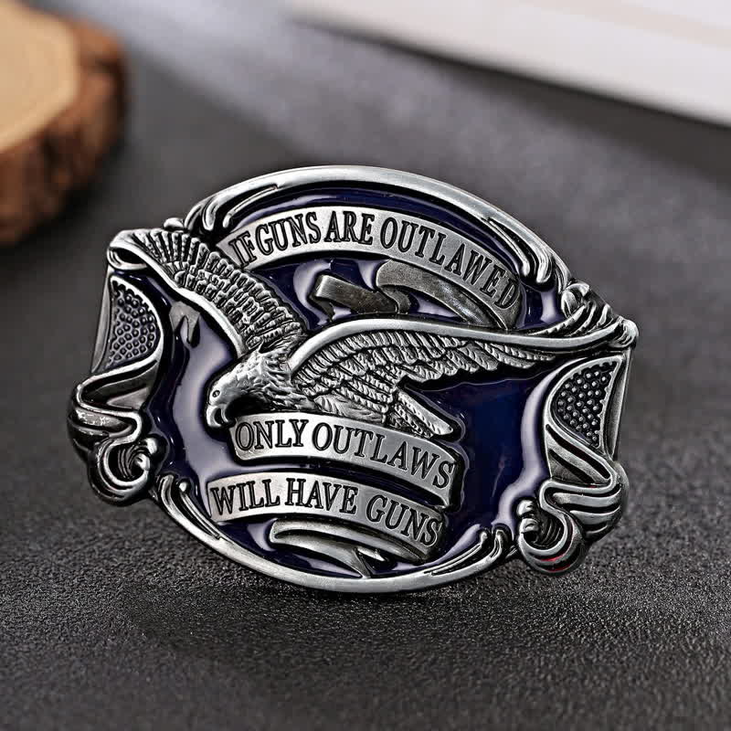 Cintura in pelle con fibbia a forma di aquila volante fai da te da uomo