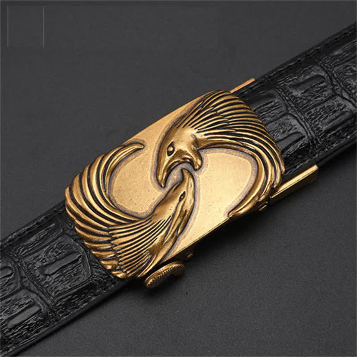 Cintura in pelle con chiusura automatica Double Eagles fai da te da uomo