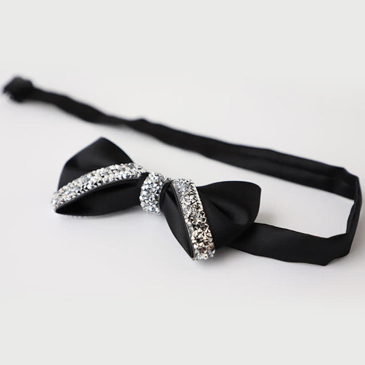 Papillon da sposa con strass scintillanti da uomo