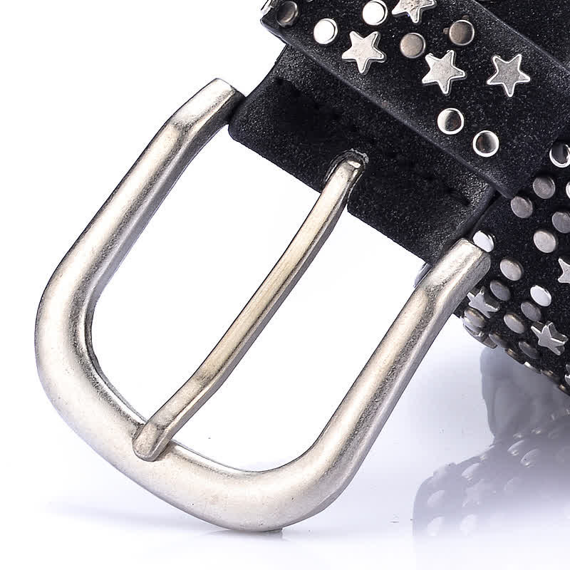 Cintura da donna in pelle con borchie e rivetti Notte Stellata