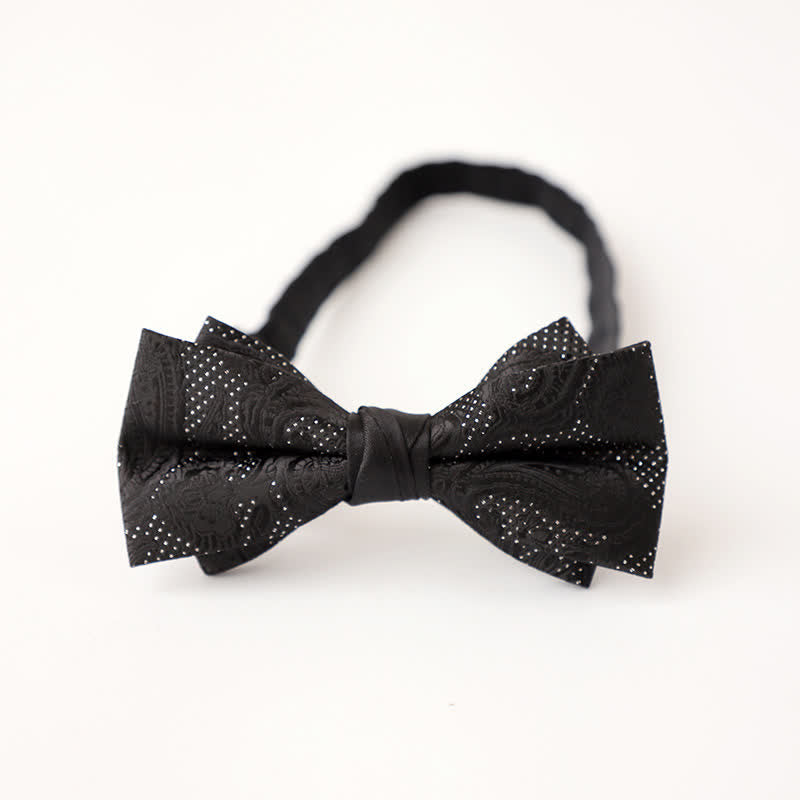 Papillon da uomo con motivo micro nero nobile