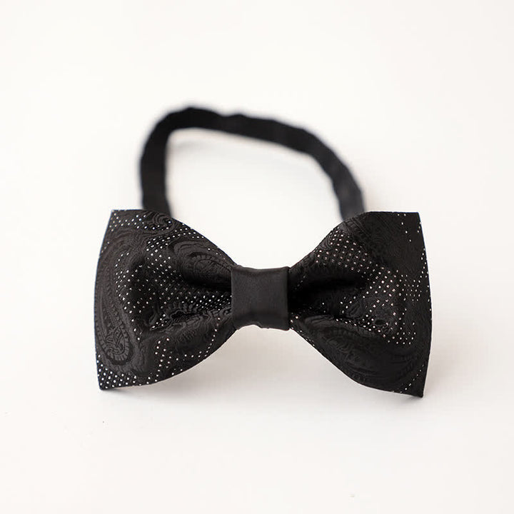 Papillon da uomo con motivo micro nero nobile