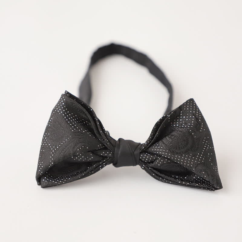 Papillon da uomo con motivo micro nero nobile