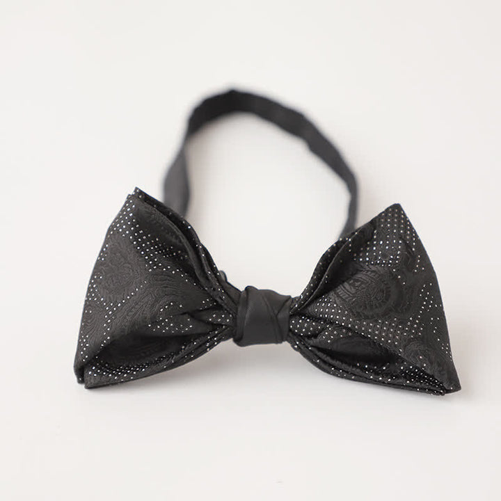 Papillon da uomo con motivo micro nero nobile
