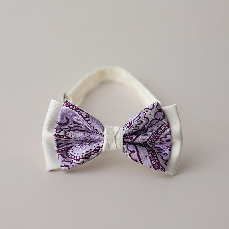 Papillon da uomo vintage Paisley a doppio strato