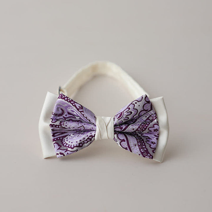 Papillon da uomo vintage Paisley a doppio strato