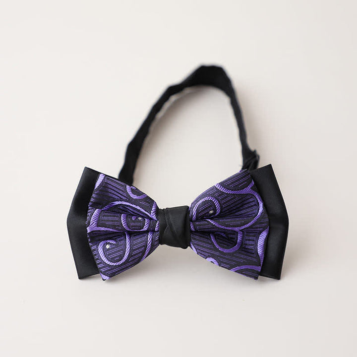 Papillon da uomo vintage Paisley a doppio strato