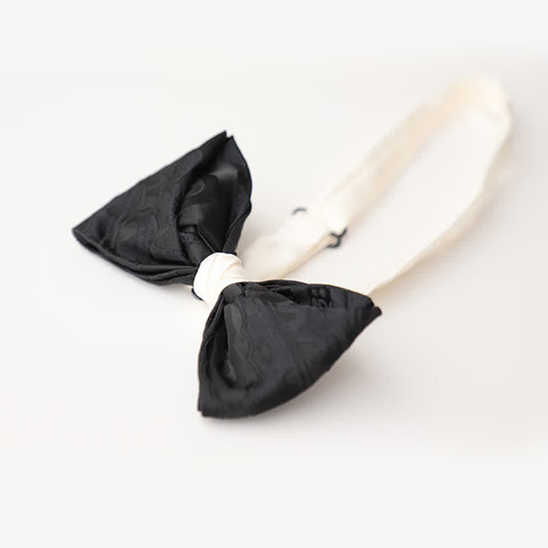 Papillon elegante da uomo nero abbinato bianco