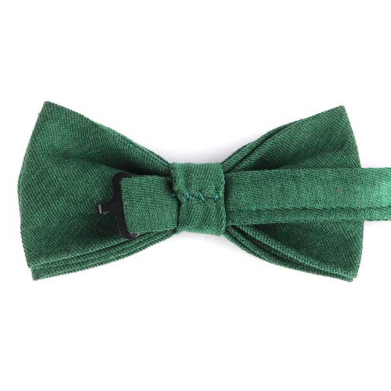 Papillon formale da uomo in pelle scamosciata tinta unita color caramella