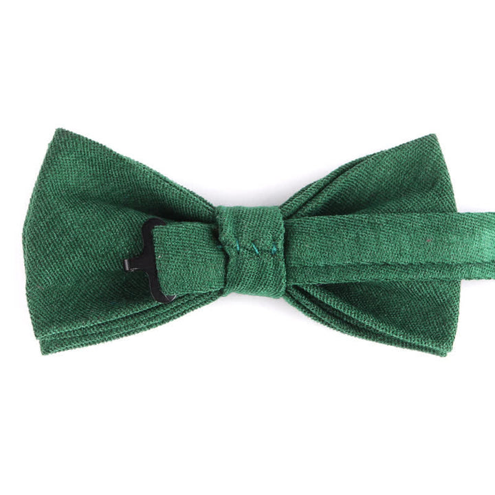 Papillon formale da uomo in pelle scamosciata tinta unita color caramella