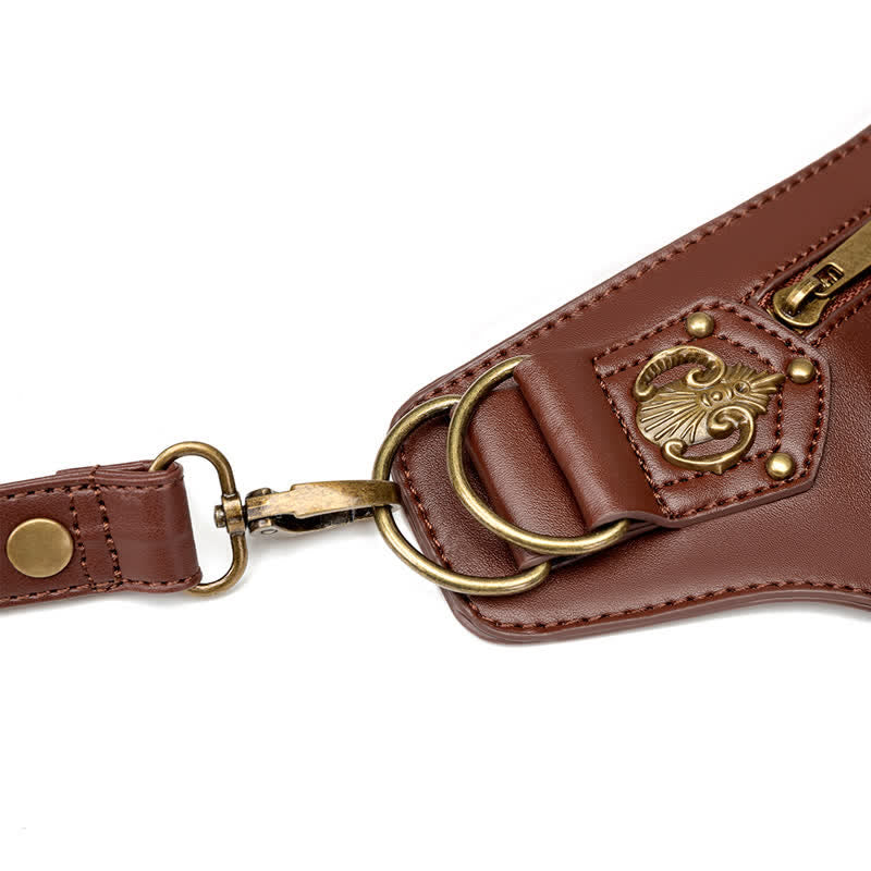 Borsa a tracolla con catena per moto Brown Rock