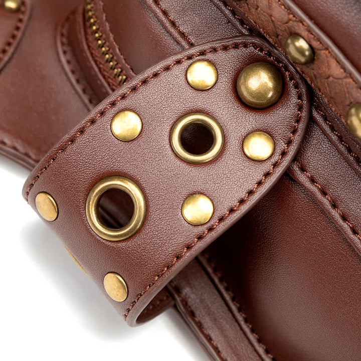 Borsa a tracolla con catena per moto Brown Rock