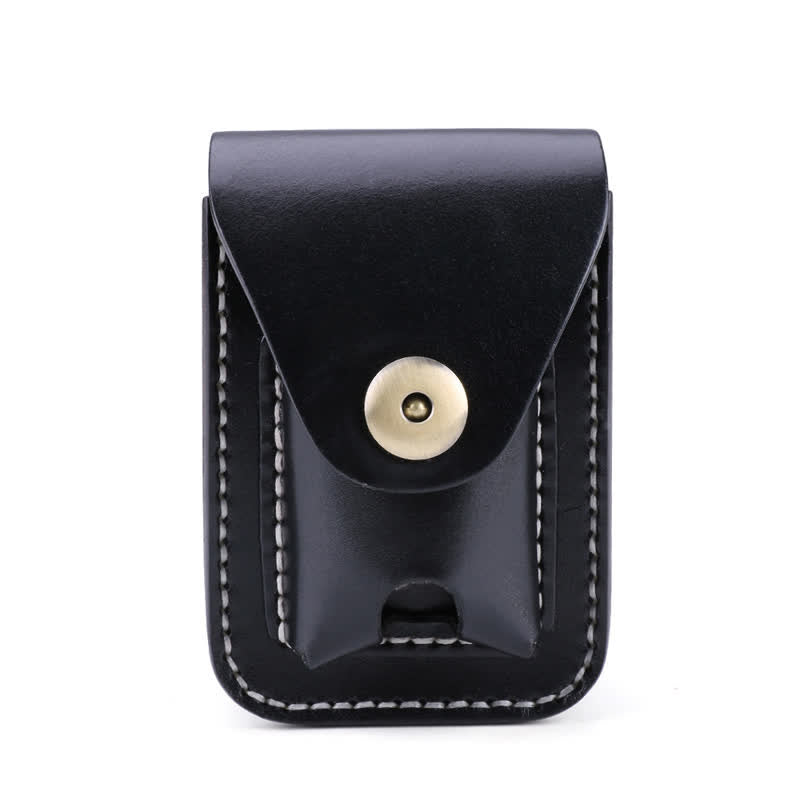 Mini custodia portatile per sigarette in pelle con cintura