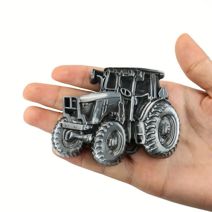 Cintura in pelle con fibbia trattore country fai da te da uomo