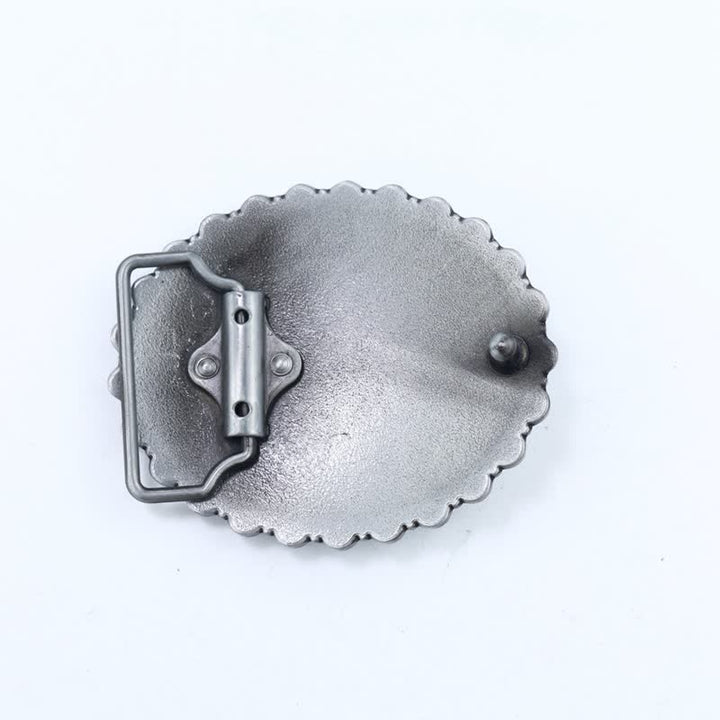 Cintura in pelle con fibbia turchese ovale Bohemia fai da te da uomo