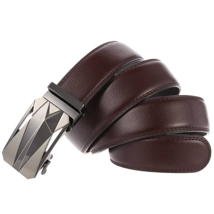 Cintura in pelle con chiusura automatica da uomo, formale, per tutti i giorni