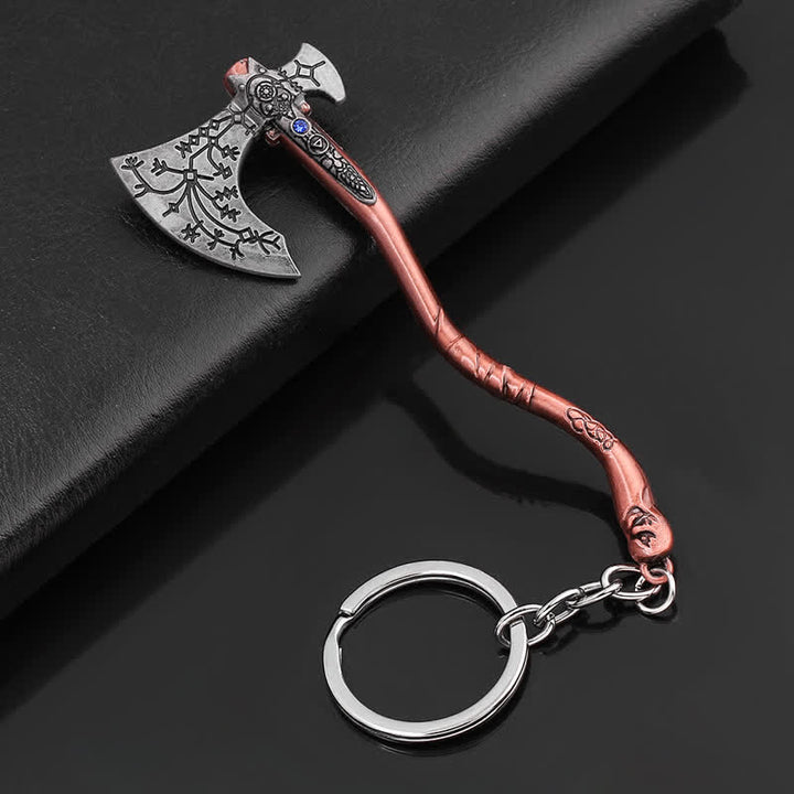 Portachiavi con ciondolo decorativo con gioco di ascia vichinga