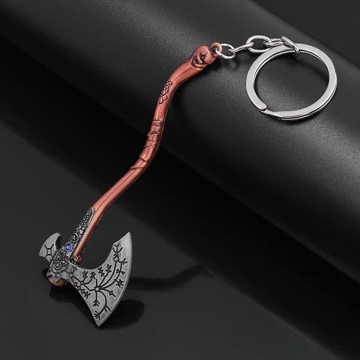 Portachiavi con ciondolo decorativo con gioco di ascia vichinga