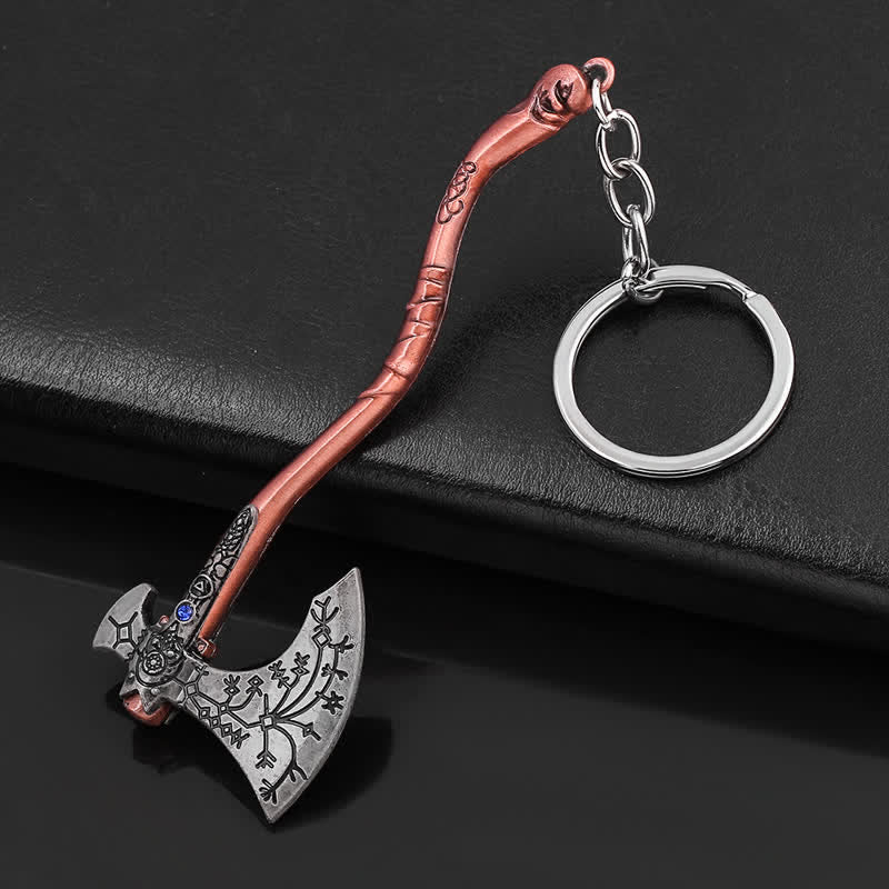 Portachiavi con ciondolo decorativo con gioco di ascia vichinga