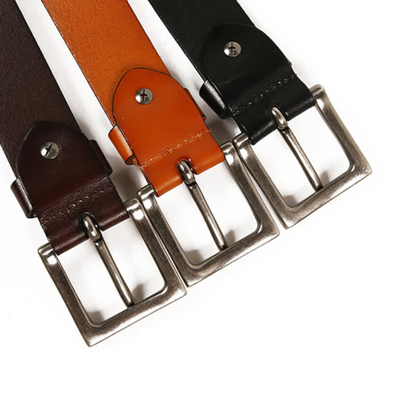 Cintura in pelle unisex con teschio e stella in stile punk