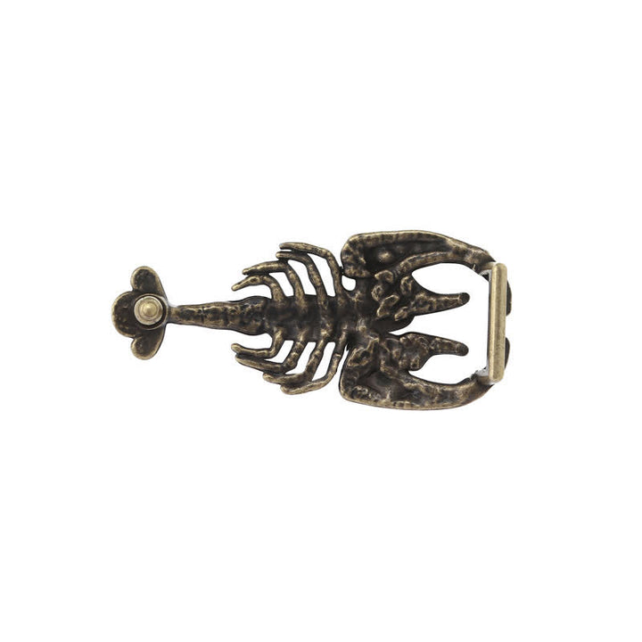 Cintura in pelle con fibbia a forma di mini scorpione fai da te da uomo