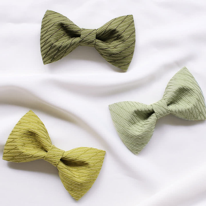 Papillon da sposa in twill della serie verde da uomo