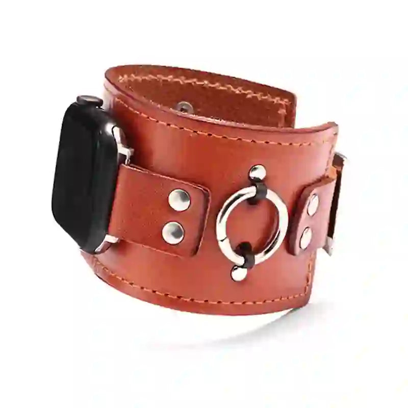 Cinturino per smartwatch Ring Decor in vera pelle