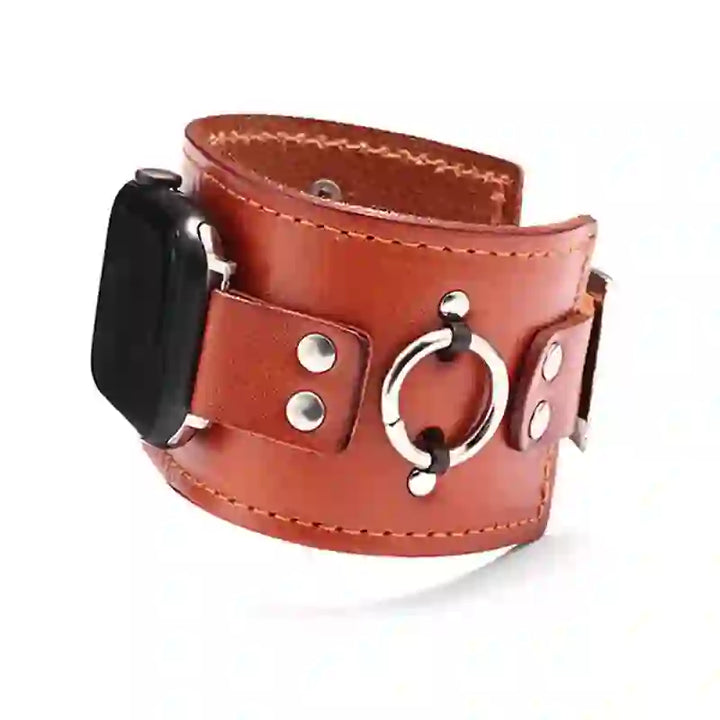 Cinturino per smartwatch Ring Decor in vera pelle