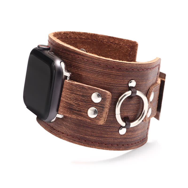 Cinturino per smartwatch Ring Decor in vera pelle