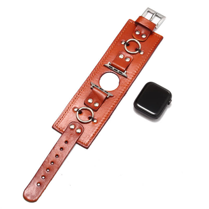 Cinturino per smartwatch Ring Decor in vera pelle