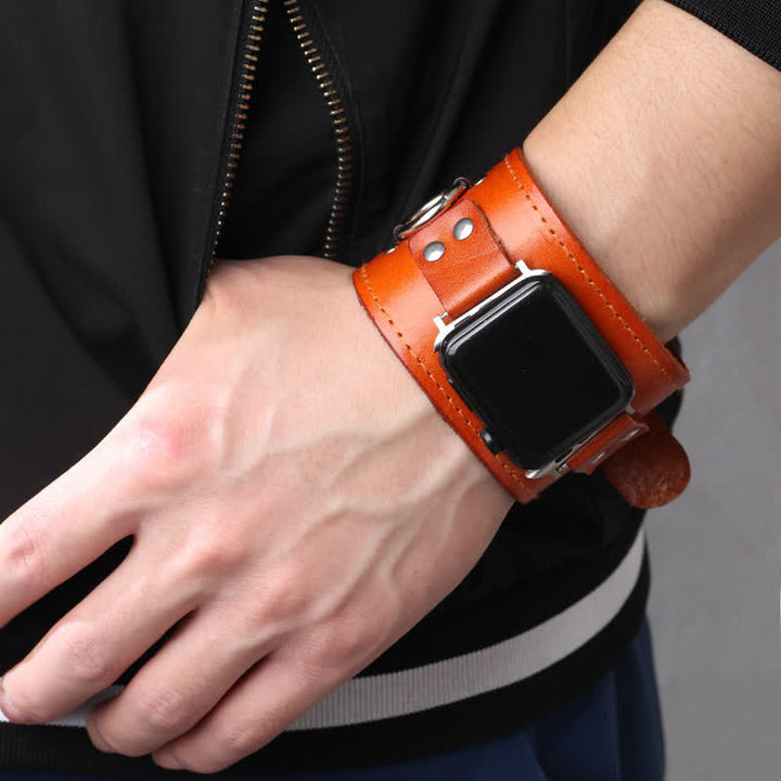 Cinturino per smartwatch Ring Decor in vera pelle