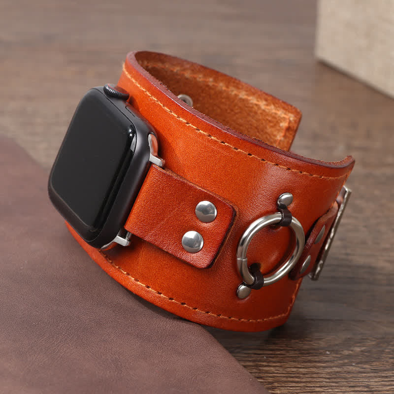 Cinturino per smartwatch Ring Decor in vera pelle