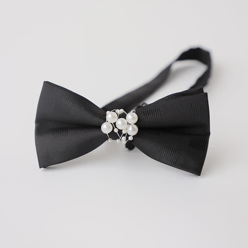 Papillon da sposa nero perlato da uomo con temperamento