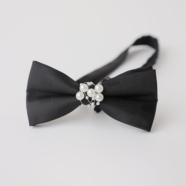 Papillon da sposa nero perlato da uomo con temperamento