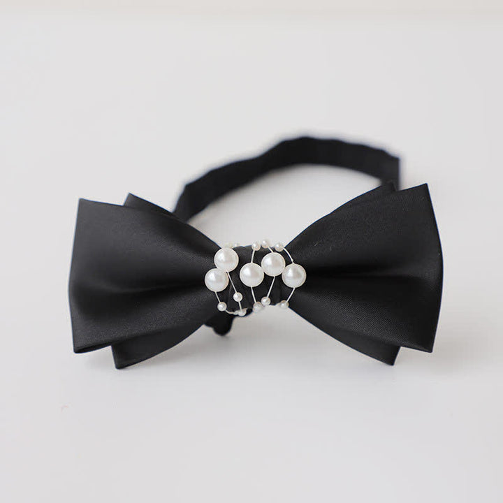 Papillon da sposa nero perlato da uomo con temperamento