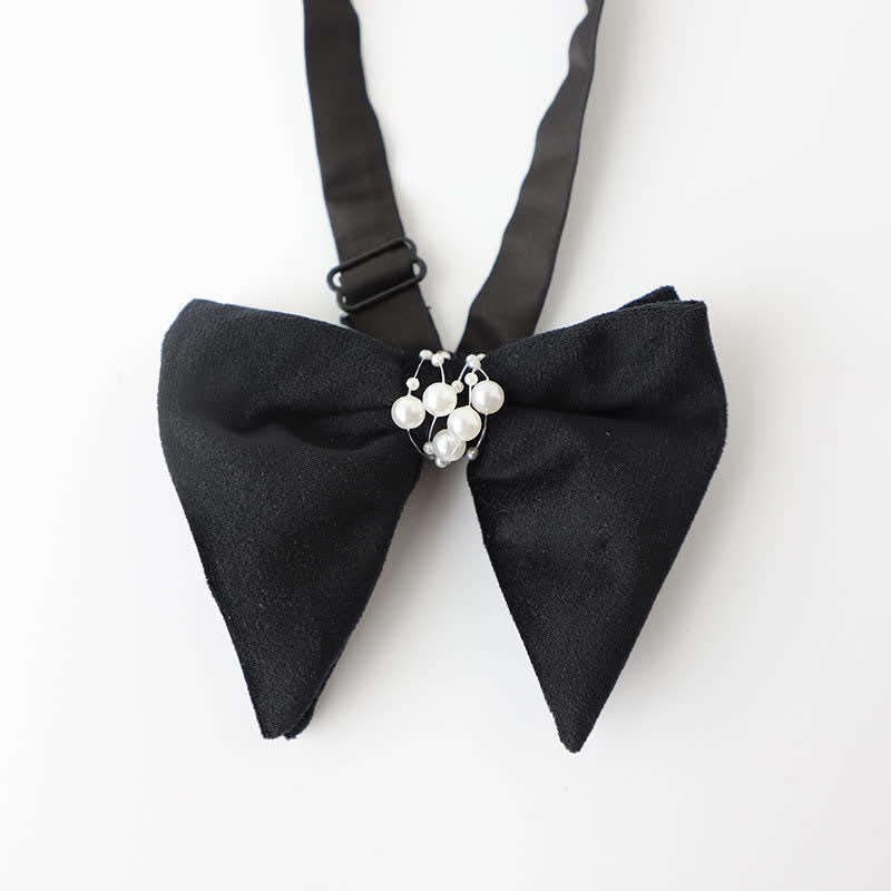 Papillon da sposa nero perlato da uomo con temperamento