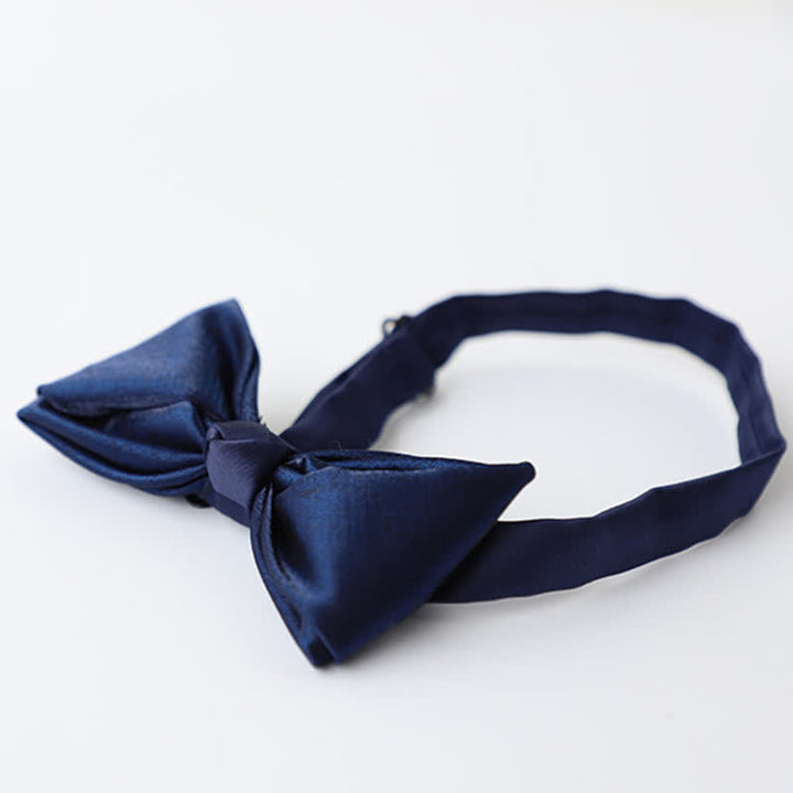 Papillon da uomo blu navy tinta unita