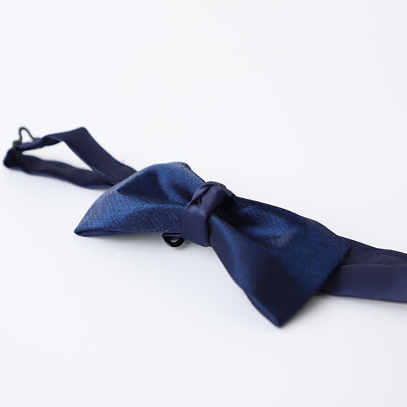 Papillon da uomo blu navy tinta unita
