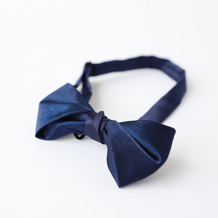 Papillon da uomo blu navy tinta unita