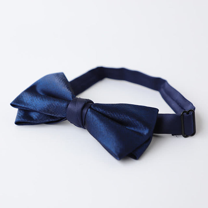 Papillon da uomo blu navy tinta unita