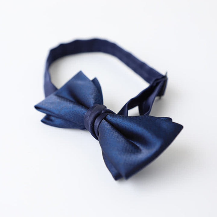 Papillon da uomo blu navy tinta unita