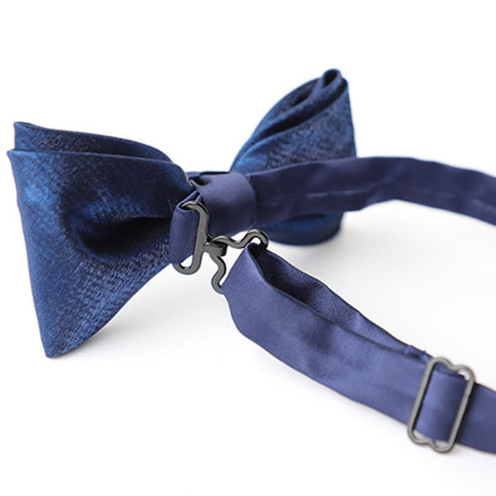 Papillon da uomo blu navy tinta unita