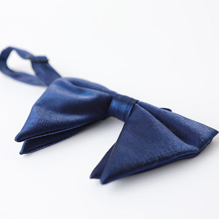 Papillon da uomo blu navy tinta unita